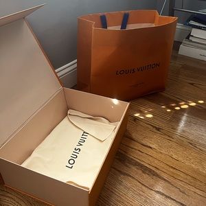 LV 14x10 box, shopping bag and dust bag